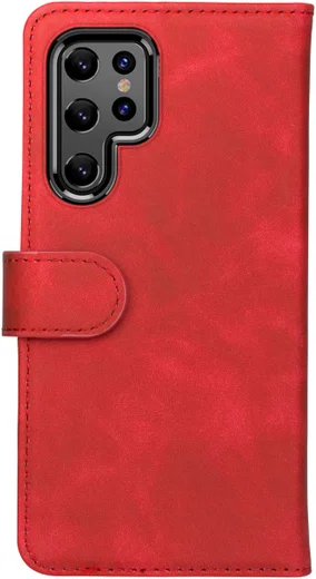 Rosso Element Samsung Galaxy S22 Ultra Hoesje Book Cover Wallet Rood afbeelding 2