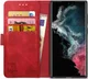 Rosso Element Samsung Galaxy S22 Ultra Hoesje Book Cover Wallet Rood afbeelding 1