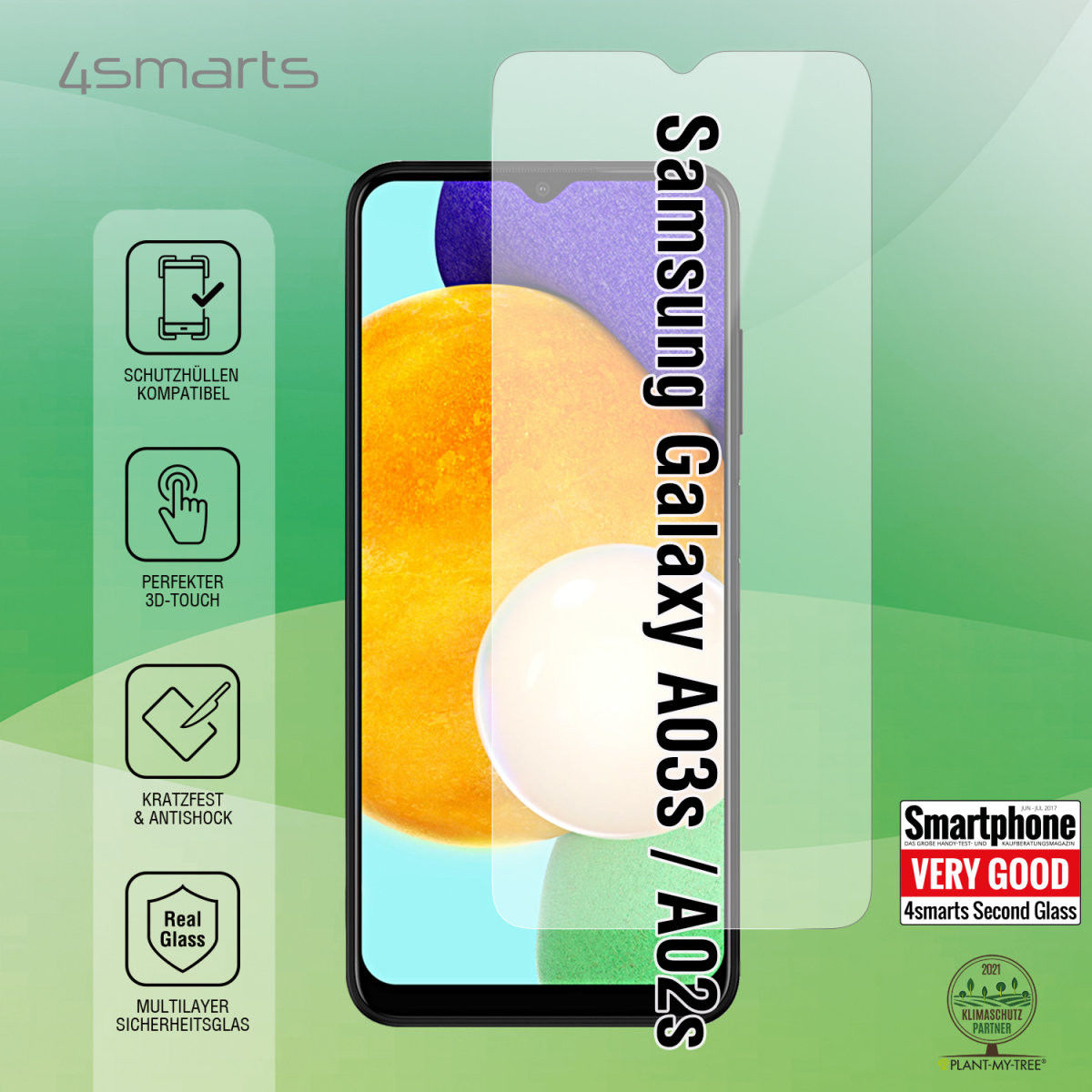 4smarts Second Glass X-Pro Samsung Galaxy A03s/A02s Screen Protector afbeelding 2