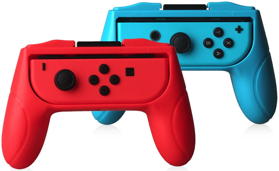 Universeel Nintendo Switch Controller Handvat Rood en Blauw (2-Pack) afbeelding 1