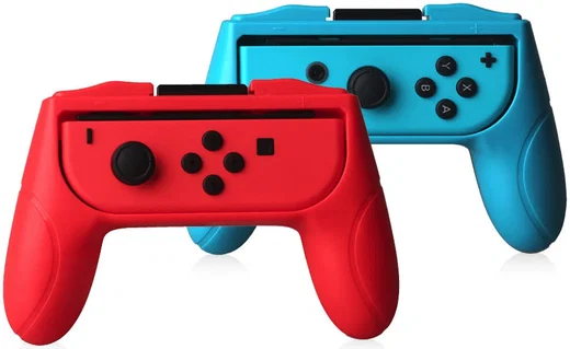 Universeel Nintendo Switch Controller Handvat Rood en Blauw (2-Pack) afbeelding 1