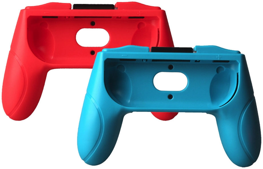 Universeel Nintendo Switch Controller Handvat Rood en Blauw (2-Pack) afbeelding 2