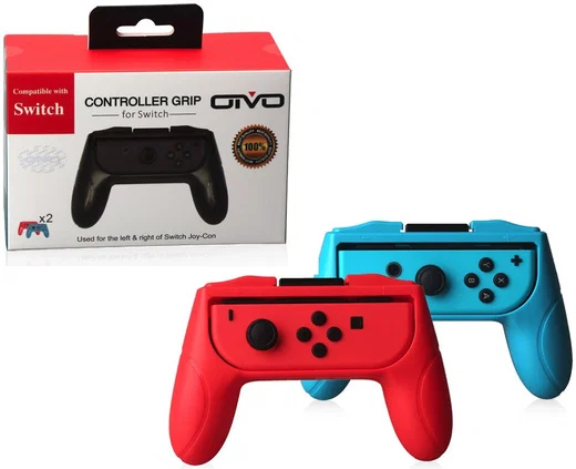 Universeel Nintendo Switch Controller Handvat Rood en Blauw (2-Pack) afbeelding 5