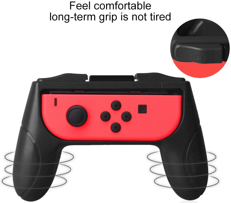 Universeel Nintendo Switch Controller Handvat Zwart en Zwart (2-Pack) afbeelding 3