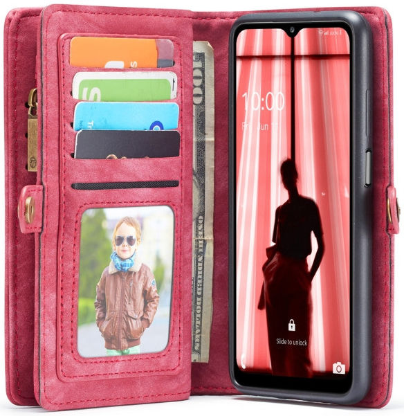 CaseMe 008 Samsung A32 5G Hoesje Book Case en Back Cover Rood afbeelding 2