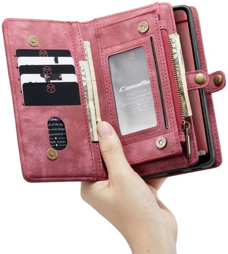 CaseMe 008 Samsung A32 5G Hoesje Book Case en Back Cover Rood afbeelding 4