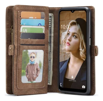 CaseMe 008 Samsung A32 5G Hoesje Book Case en Back Cover Bruin