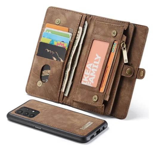 CaseMe 008 Samsung A32 5G Hoesje Book Case en Back Cover Bruin afbeelding 2