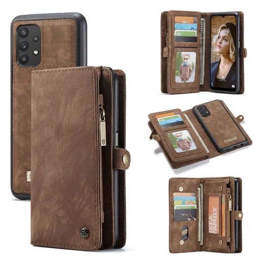 CaseMe 008 Samsung A32 5G Hoesje Book Case en Back Cover Bruin afbeelding 8