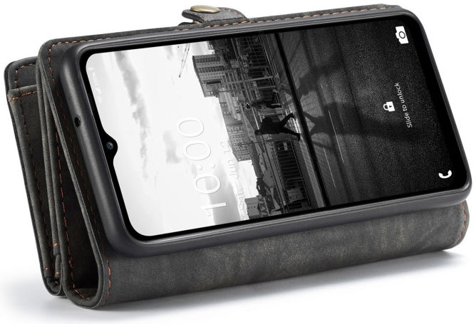 CaseMe 008 Samsung Galaxy A12 Hoesje Book Case en Back Cover Zwart afbeelding 6