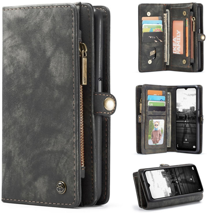 CaseMe 008 Samsung Galaxy A12 Hoesje Book Case en Back Cover Zwart afbeelding 7