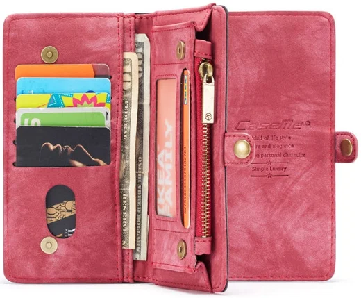 CaseMe 008 Samsung Galaxy A12 Hoesje Book Case en Back Cover Rood afbeelding 1