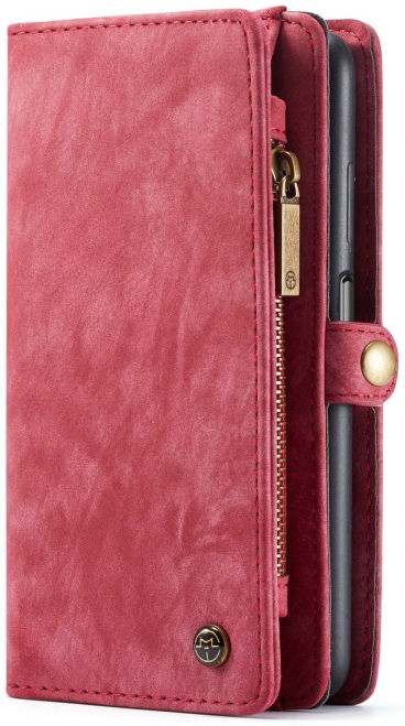 CaseMe 008 Samsung Galaxy A12 Hoesje Book Case en Back Cover Rood afbeelding 4