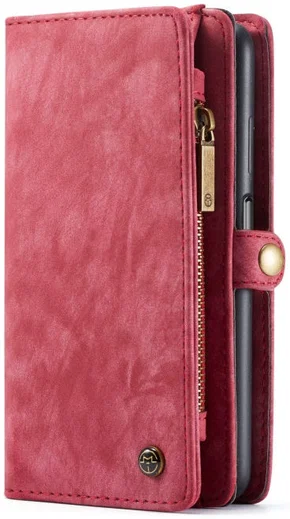 CaseMe 008 Samsung Galaxy A12 Hoesje Book Case en Back Cover Rood afbeelding 4