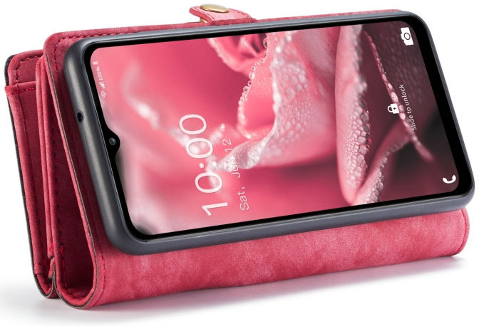 CaseMe 008 Samsung Galaxy A12 Hoesje Book Case en Back Cover Rood afbeelding 6