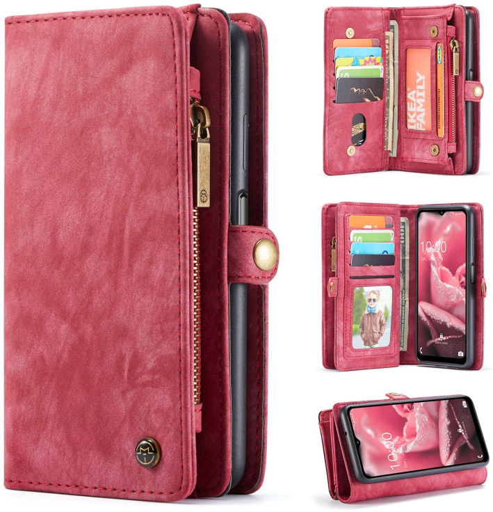 CaseMe 008 Samsung Galaxy A12 Hoesje Book Case en Back Cover Rood afbeelding 7