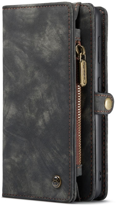 CaseMe 008 Samsung Galaxy S21 FE Hoesje Book Case Back Cover Zwart afbeelding 1