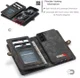 CaseMe 008 Samsung Galaxy S21 FE Hoesje Book Case Back Cover Zwart afbeelding 5