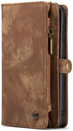 CaseMe 008 Samsung Galaxy S21 FE Hoesje Book Case Back Cover Bruin afbeelding 1