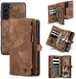 CaseMe 008 Samsung Galaxy S21 FE Hoesje Book Case Back Cover Bruin afbeelding 2
