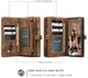 CaseMe 008 Samsung Galaxy S21 FE Hoesje Book Case Back Cover Bruin afbeelding 4