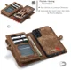 CaseMe 008 Samsung Galaxy S21 FE Hoesje Book Case Back Cover Bruin afbeelding 6