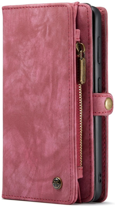 CaseMe 008 Samsung Galaxy S21 FE Hoesje Book Case Back Cover Rood afbeelding 1