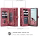 CaseMe 008 Samsung Galaxy S21 FE Hoesje Book Case Back Cover Rood afbeelding 4
