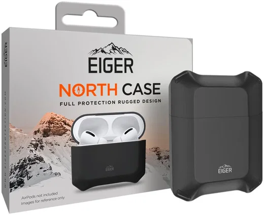 Eiger North Apple AirPods Hoesje Schokbestendig Zwart afbeelding 1