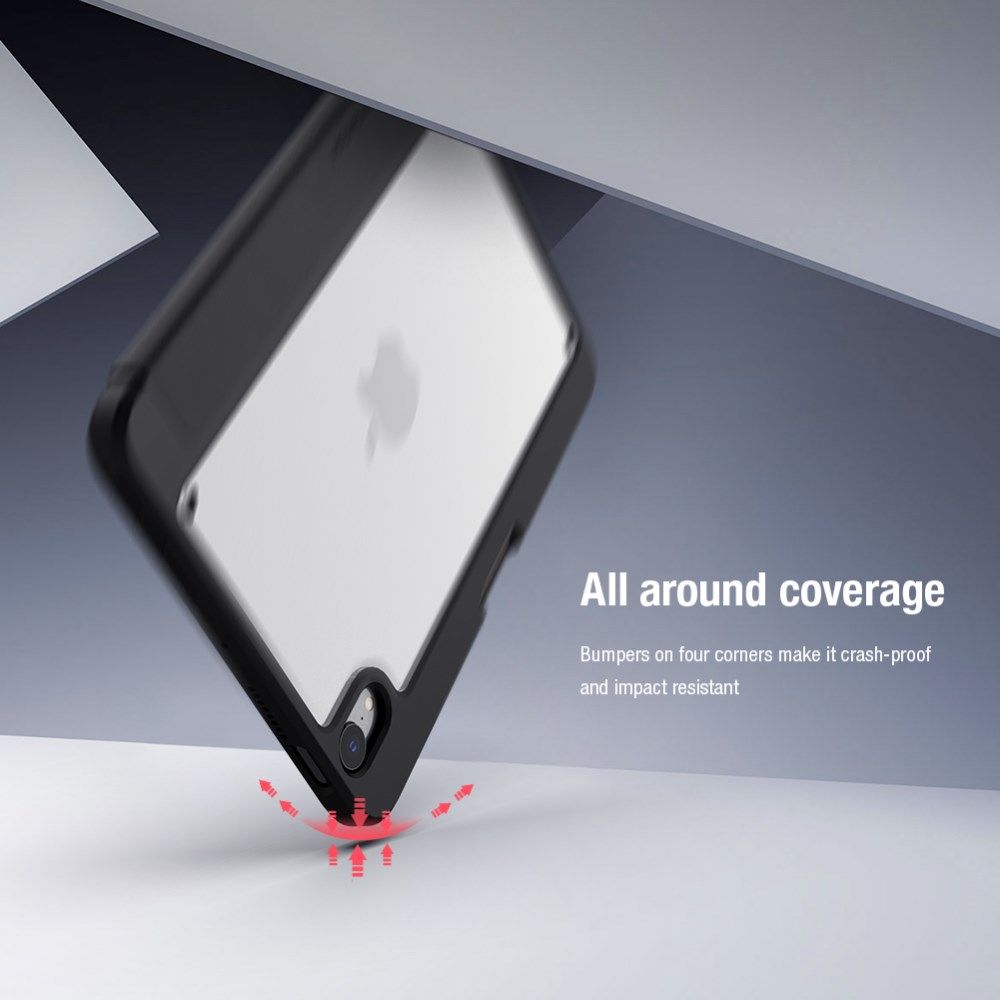 Nillkin Bevel Apple iPad Mini 7/6 Hoes Tri-Fold Book Case Blauw afbeelding 4