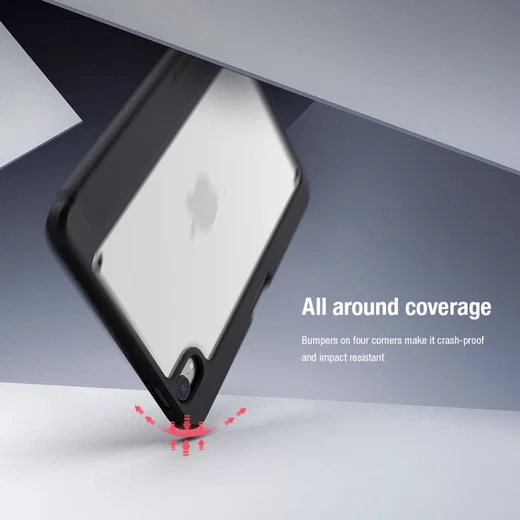 Nillkin Bevel Apple iPad Mini 7/6 Hoes Tri-Fold Book Case Blauw afbeelding 4