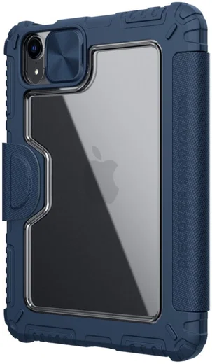 Nillkin Apple iPad Mini 6 Hoes Tri-Fold Book Case Camera Slider Blauw afbeelding 1