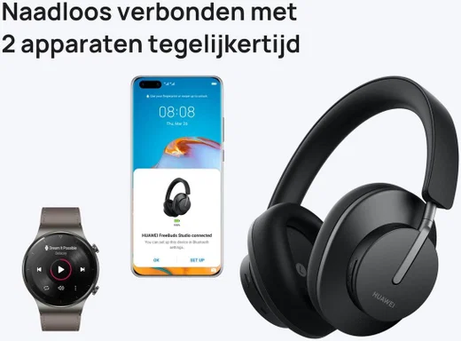 Huawei FreeBuds Studio Draadloze Bluetooth Over-Ear Koptelefoon Zwart afbeelding 8