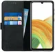 Rosso Deluxe Samsung Galaxy A33 Hoesje Echt Leer Book Case Zwart afbeelding 1