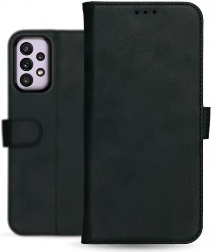 Rosso Deluxe Samsung Galaxy A33 Hoesje Echt Leer Book Case Zwart afbeelding 8