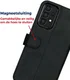 Rosso Deluxe Samsung Galaxy A53 Hoesje Echt Leer Book Case Zwart afbeelding 6