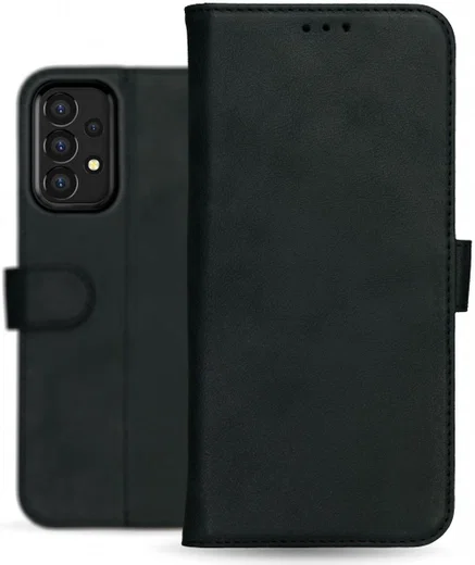 Rosso Deluxe Samsung Galaxy A53 Hoesje Echt Leer Book Case Zwart afbeelding 8