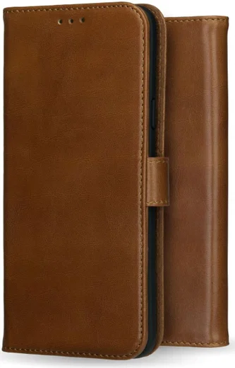 Rosso Deluxe Samsung Galaxy A53 Hoesje Echt Leer Book Case Bruin afbeelding 10