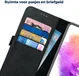 Rosso Deluxe Samsung Galaxy A73 Hoesje Echt Leer Book Case Zwart afbeelding 4