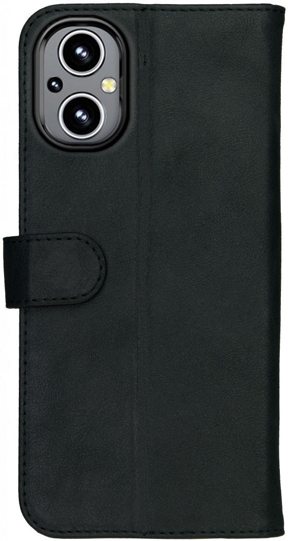 Rosso Deluxe Oppo Reno 8 Lite Hoesje Echt Leer Book Case Zwart afbeelding 2