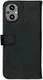 Rosso Deluxe Oppo Reno 8 Lite Hoesje Echt Leer Book Case Zwart afbeelding 2