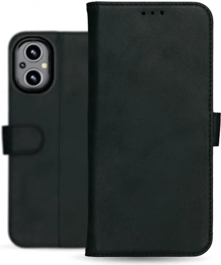 Rosso Deluxe Oppo Reno 8 Lite Hoesje Echt Leer Book Case Zwart afbeelding 8