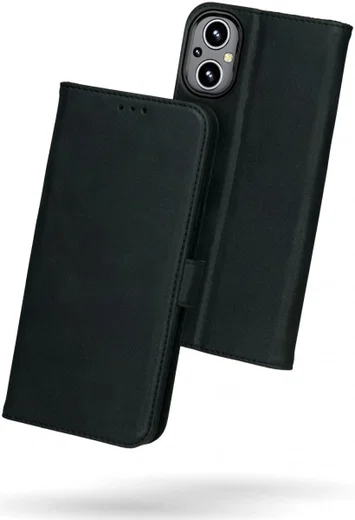 Rosso Deluxe Oppo Reno 8 Lite Hoesje Echt Leer Book Case Zwart afbeelding 9
