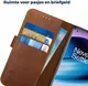 Rosso Deluxe Oppo Reno 8 Lite Hoesje Echt Leer Book Case Bruin afbeelding 6