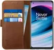 Rosso Deluxe Oppo Reno 8 Lite Hoesje Echt Leer Book Case Bruin afbeelding 1