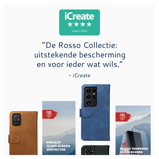 Rosso Deluxe OnePlus 10 Pro Hoesje Echt Leer Book Case Zwart afbeelding 7