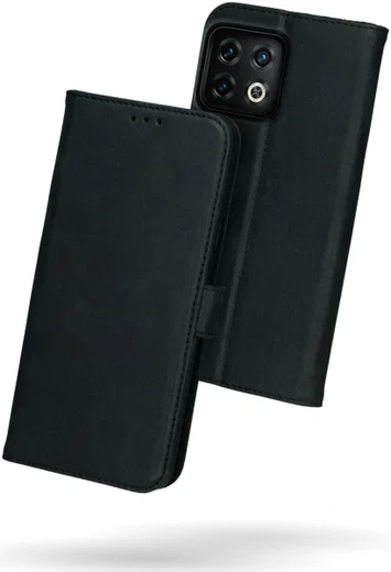 Rosso Deluxe OnePlus 10 Pro Hoesje Echt Leer Book Case Zwart afbeelding 8