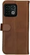 Rosso Deluxe OnePlus 10 Pro Hoesje Echt Leer Book Case Bruin afbeelding 2