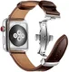Apple Watch 1-10/SE/Ultra - 49/45/44/42MM - Leren Bandje met Metalen Sluiting afbeelding 1