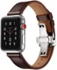 Apple Watch 1-10/SE/Ultra - 49/45/44/42MM - Leren Bandje met Metalen Sluiting afbeelding 2